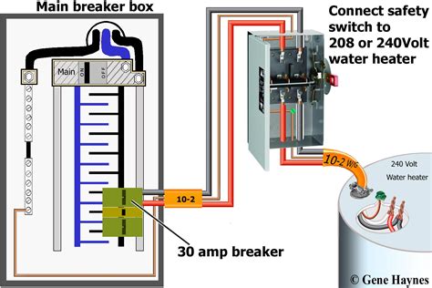 how to connect electrical disconnect box for water|wiring a water heater disconnect.